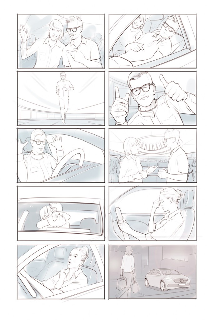 Samples Storyboard Kunde: Mercedes Benz, Agentur: Rapp Berlin